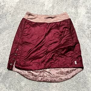 Mountain Hard Wear Quilted Skirt Womens XS Maroon Puffer Nylon Insulated Slit
